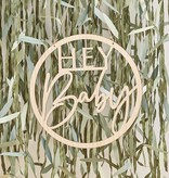 Houten Hanger Geboorte ''Hey Baby''