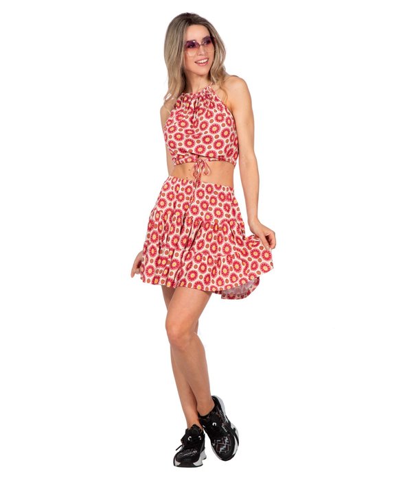 Festival Set 2-delig Red Flowers Dames