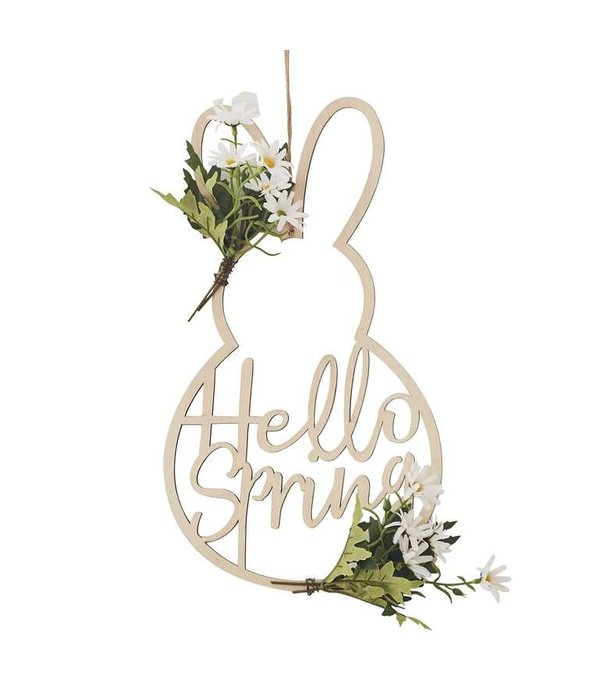 Paaskrans Houten Konijntje Decoratie