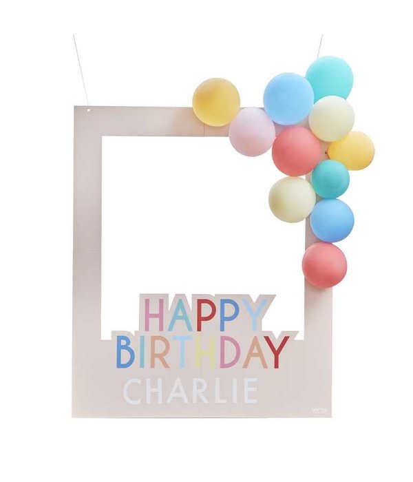 Happy Birthday Photo Frame Met Ballonnen