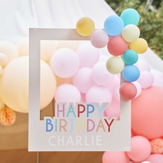 Happy Birthday Photo Frame Met Ballonnen