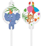 Jungle Dieren Rietjes (4st)