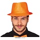 Gangsterhoed Pailletten Neon Oranje