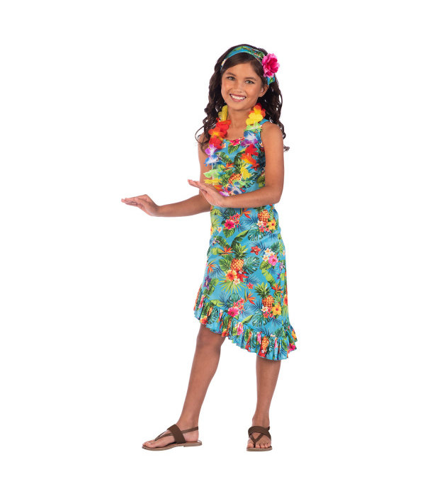 Kinderkostuum Hawaii Jurk Blauw