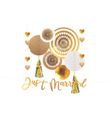 Hangdecoratie Just Married Goud