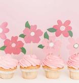 Taarttoppers Bloemen Mix Set (8 st)