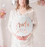 Bride To Be Folieballon Wit Rosegoud (45cm)