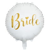Bride Folieballon Wit Goud (45cm)