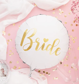 Bride Folieballon Wit Goud (45cm)