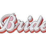 Opstrijkborduurwerk Bride (22x8cm)