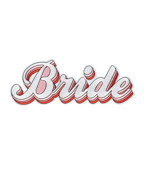 Opstrijkborduurwerk Bride (22x8cm)