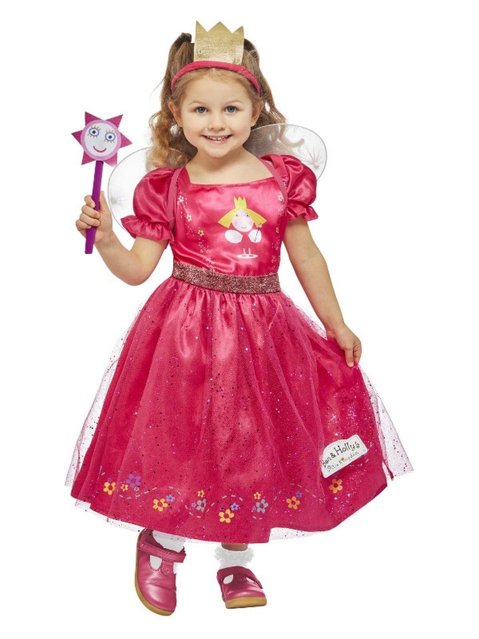 Smiffy's - Elfen Feeen & Fantasy Kostuum - Holly Roze Prinses Fee - Meisje - roze - Small - Carnavalskleding - Verkleedkleding