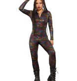 Catsuit Met Geometrische Print