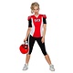American Football Kostuum Rood/Zwart Vrouw