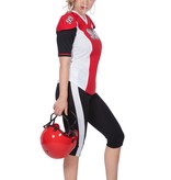 American Football Kostuum Rood/Zwart Vrouw