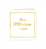 Abraham Verjaardagskaart Goud/Wit