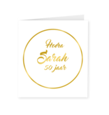 Sarah Verjaardagskaart Goud/Wit
