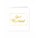 Just Married Wenskaart Goud/Wit