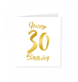 30 Jaar Verjaardagskaart Goud/Wit