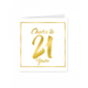 21 Jaar Verjaardagskaart Goud/Wit