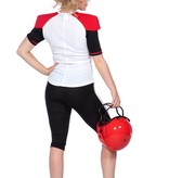 American Football Kostuum Rood/Zwart Vrouw