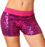 Hotpants Pailletten Roze