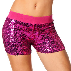 Hotpants Pailletten Roze