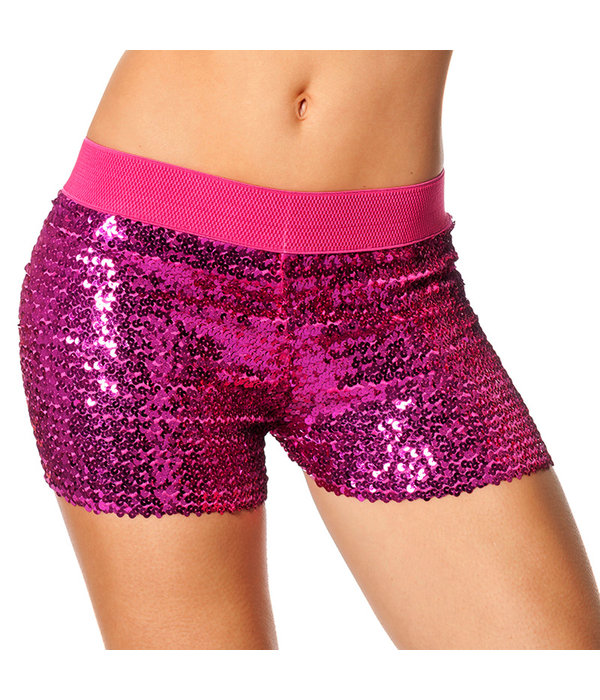 Hotpants Pailletten Roze
