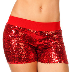 Hotpants Rode Pailletten