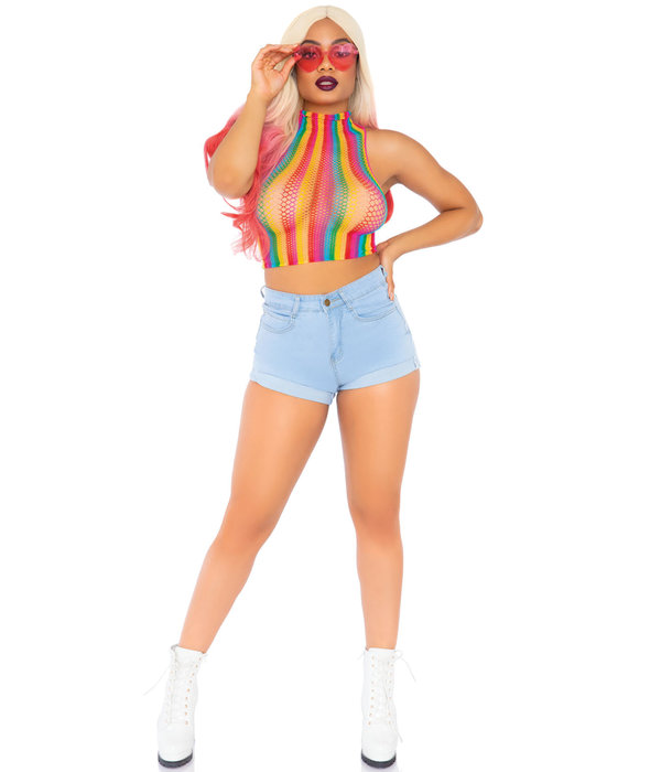 Sexy Regenboog Crop Top 