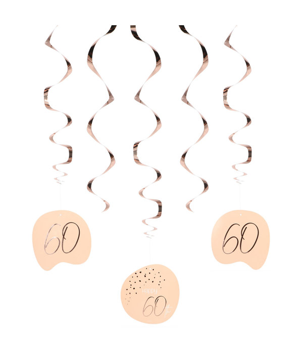 Swirls Elegant Blush 60 Jaar (5st)