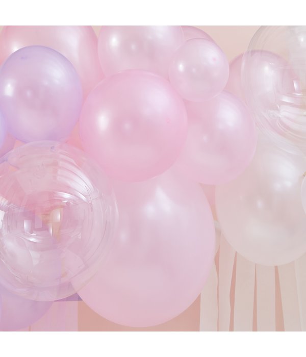 Ballonboog Set Pastel Parel & Ivoor Met Slingers