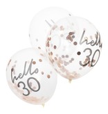 Verjaardag Ballonnen 'Hello 30' (5st)