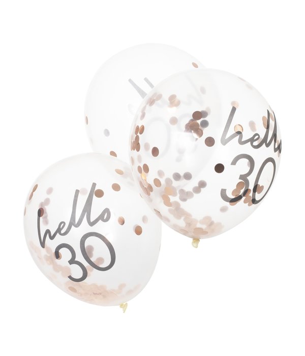 Verjaardag Ballonnen 'Hello 30' (5st)