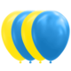 Ballonnen Set Blauw/Geel (10st)