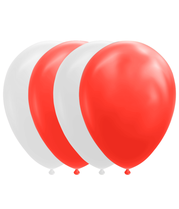 Ballonnen Set Rood/Wit (10st)