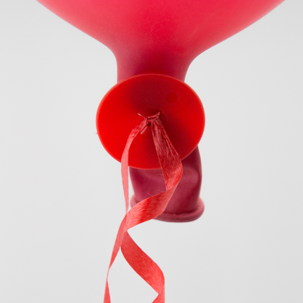 Ballon Sluiters Met Lint Rood (100st) afbeelding