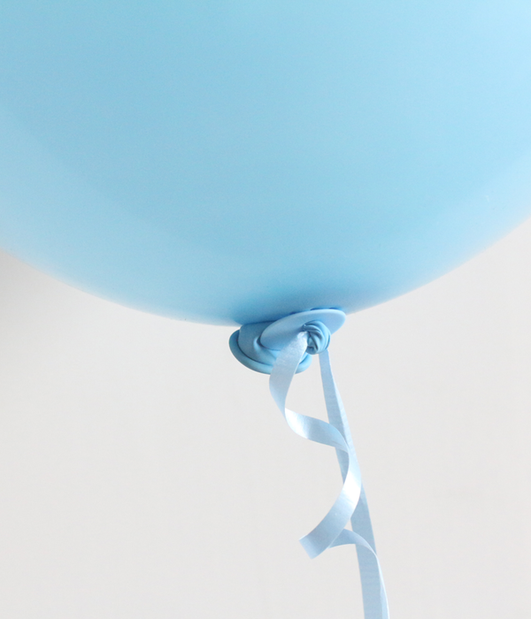 Ballon Sluiters Met Lint Licht Blauw (100st)