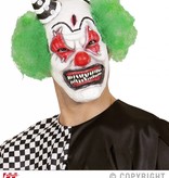 Killerclown masker met haar en mini hoed