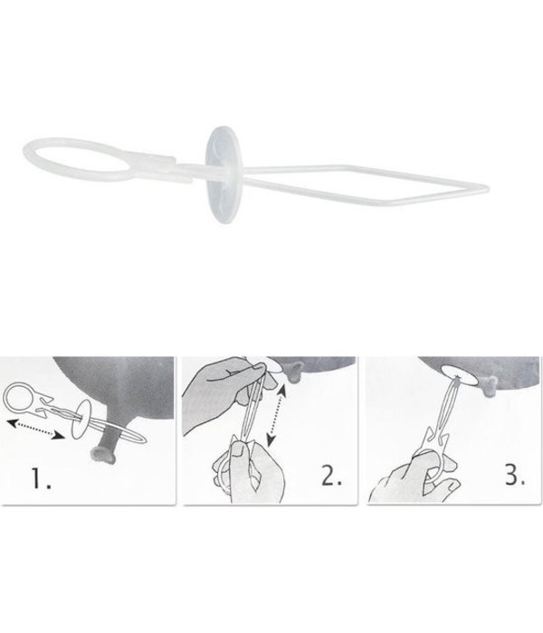 Ballon Sluiters Met Lint Zilver (100st)