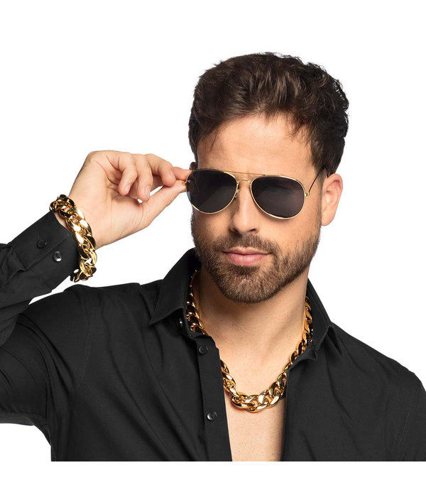 Gouden Accessoireset Foute Party 3-Delig