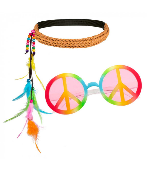 Set Hippie Regenboog 2-Delig