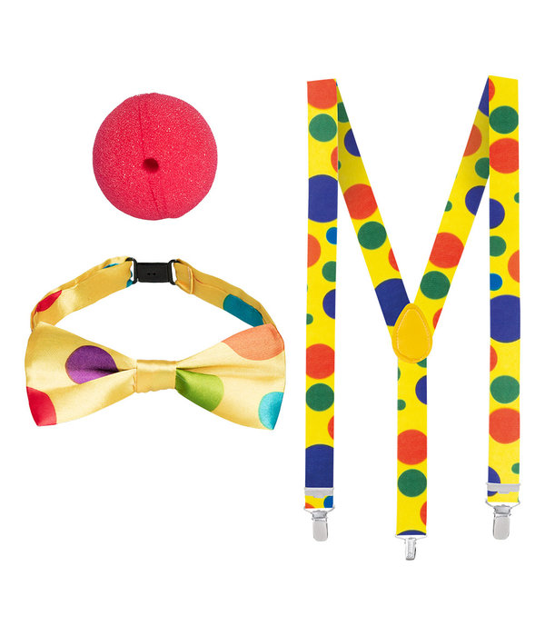 Accessoireset Clown 3-Delig