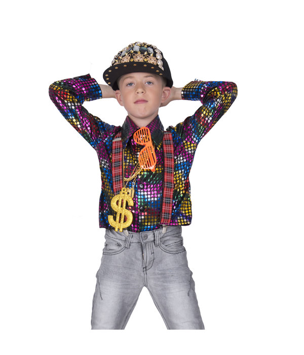 Disco Shirt Rainbow Glitter Kind