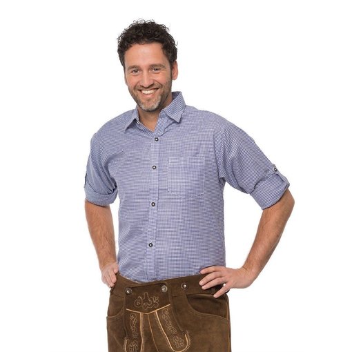 Trachten Blouse Oktoberfest Blauw