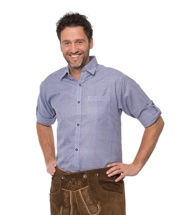 Trachten Blouse Oktoberfest Blauw