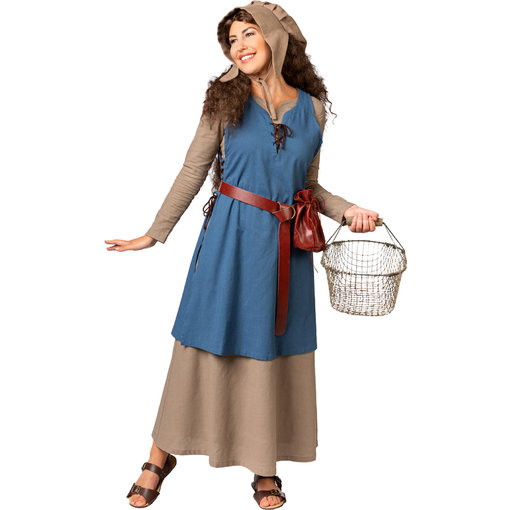 Middeleeuws Dienstvrouw Kostuum 2-Delig