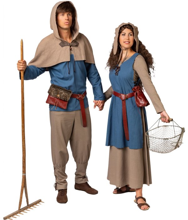 Middeleeuws Dienstvrouw Kostuum 2-Delig