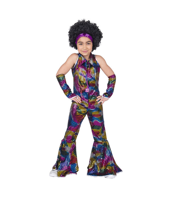 Disco Jumpsuit Rainbow Glitter Kind