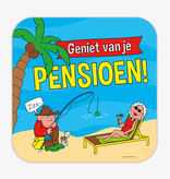 Huldeschild 'Geniet Van Je Pensioen' Cartoon